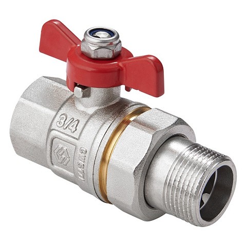 Краны латунные шаровые DN 15-40 PN 40 никелированные бабочка американка MVI BV.520 купить в Москве | "Проконсим" Краны латунные шаровые DN 15-40 PN 40 никелированные бабочка американка MVI BV.520 купить в Москве | "Проконсим"