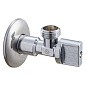 Кран латунный шаровой угловой MVI BV.464 DN 15-15 PN 10 хромированный штуцер бабочка купить в Москве | "Проконсим"