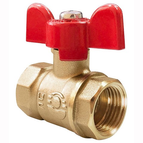 Кран латунный шаровой Valfex Optima.217.L0B1 11Б27фт1М DN 15 PN 25 муфта-муфта бабочка купить в Москве | "Проконсим"
