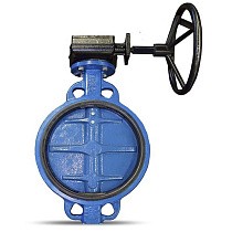 Затворы поворотные дисковые DN 350-600 PN 16 межфланцевые с чугунным диском с редуктором FAF купить в Москве | "Проконсим"