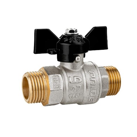 Краны латунные шаровые DN 15-25 PN 40 никелированные бабочка штуцер-штуцер LD Pride 47.304 купить в Москве | "Проконсим" Краны латунные шаровые DN 15-25 PN 40 никелированные бабочка штуцер-штуцер LD Pride 47.304 купить в Москве | "Проконсим"