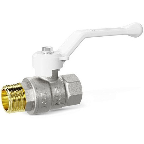 Краны латунные шаровые DN 15-50 PN 25-40 никелированные рычаг белый муфта-штуцер LD Pride 47.303 купить в Москве | "Проконсим" Краны латунные шаровые DN 15-50 PN 25-40 никелированные рычаг белый муфта-штуцер LD Pride 47.303 купить в Москве | "Проконсим"