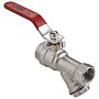 Краны латунные шаровые DN 15-20 PN 25 никелированные с фильтром рычаг муфта-муфта MVI BV.631 купить в Москве | "Проконсим"