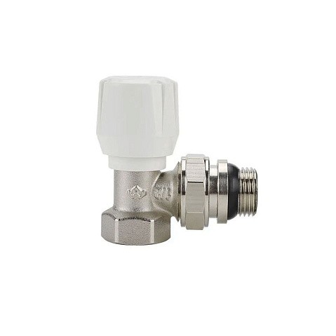 Клапан радиаторный VARMEGA VM10011 DN15 PN10 угловой G-1/2'' с уплотнением муфта-штуцер купить в Москве | "Проконсим"