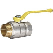 Краны латунные шаровые газовые DN 15-50 PN40 никелированные рычаг муфта-штуцер Temper серия 83 ГОСТ Р 59553 купить в Москве | "Проконсим"