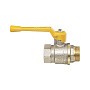 Краны латунные шаровые газовые 11Б27п DN 15-40 PN 40 никелированные рычаг муфта-штуцер БАЗ А11.0.Н купить в Москве | "Проконсим"