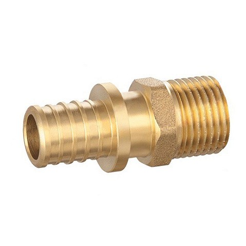Муфта латунная для PEX DN 20 с наружной резьбой 1/2'' под надвижную гильзу PLP купить в Москве | "Проконсим"